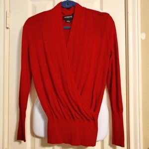 Liz Claiborne Red Wrap Sweater